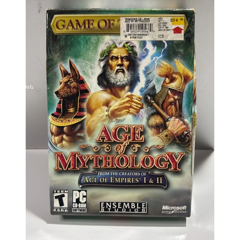 Age of Mythology PC Game - Game of the Year Edition - Big Box CD-ROM 2002 CIB